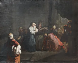 Christus verteidigt die Ehebrecherin